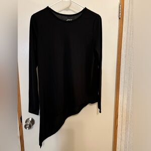 BCG Black Long Sleeve Asymmetrical Top